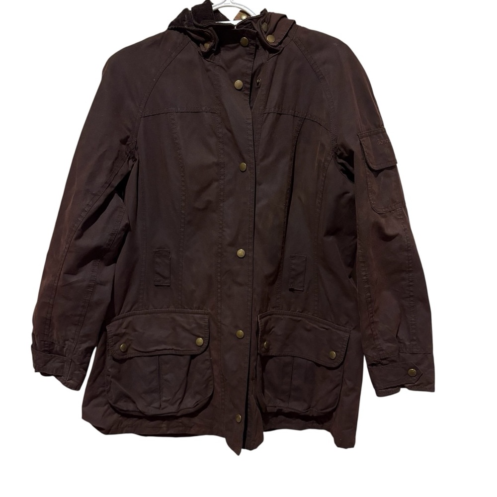Barbour waxed cotton utility women’s jacket size 8